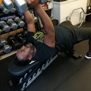 Trainee doing Chest fly
